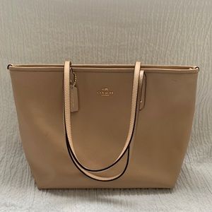 Coach Crossgrain zip tote leather handbag